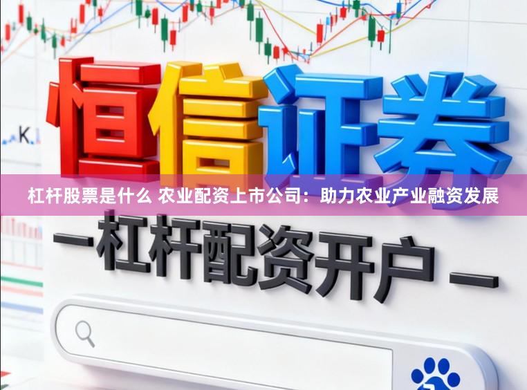 杠杆股票是什么 农业配资上市公司：助力农业产业融资发展